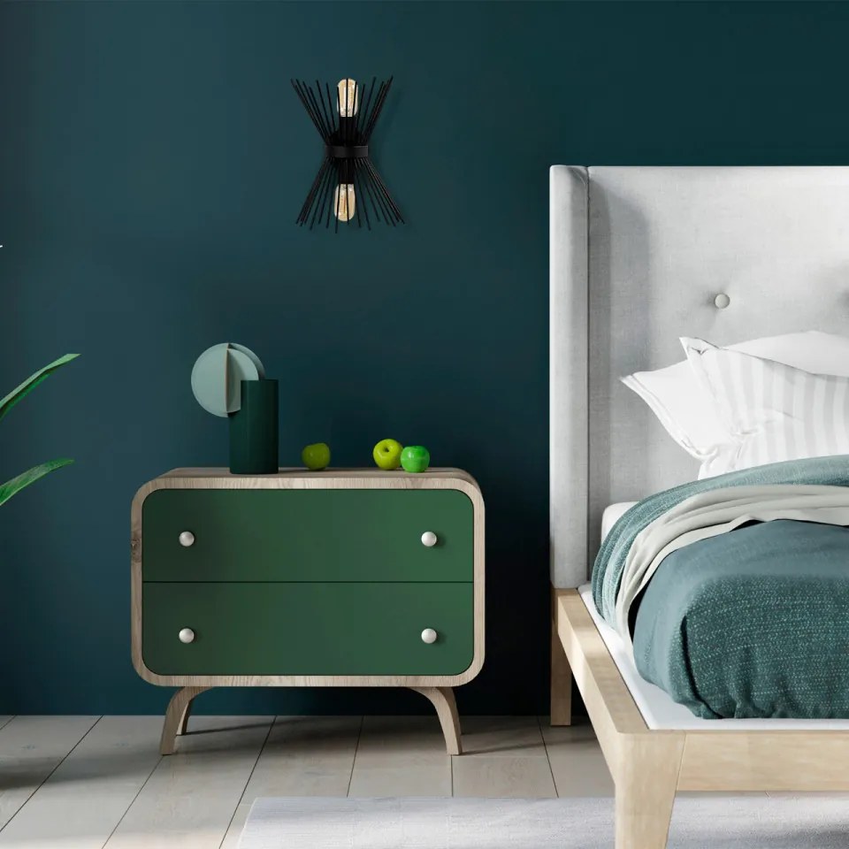 Aplica de Perete Kirpi - 3091, Soclu E27, Max. 40W, Culoare Negru