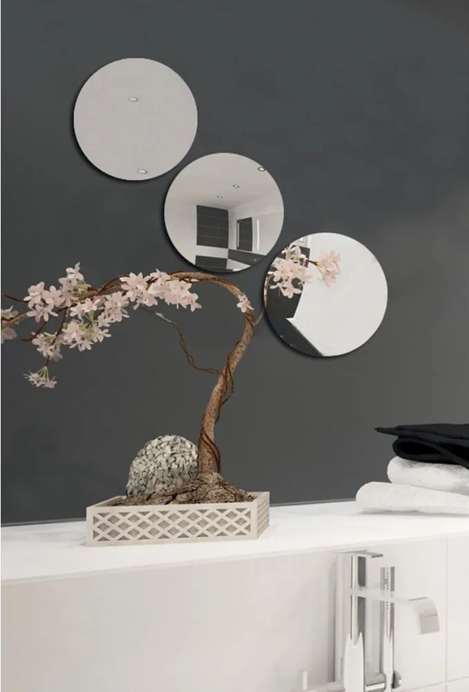 Oglinzi 3 buc. de perete ø 15 cm – MSV