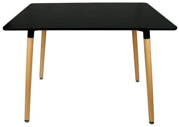 Set de sufragerie negru 1 + 4, masa BERGEN 120 + scaune BALI MARK