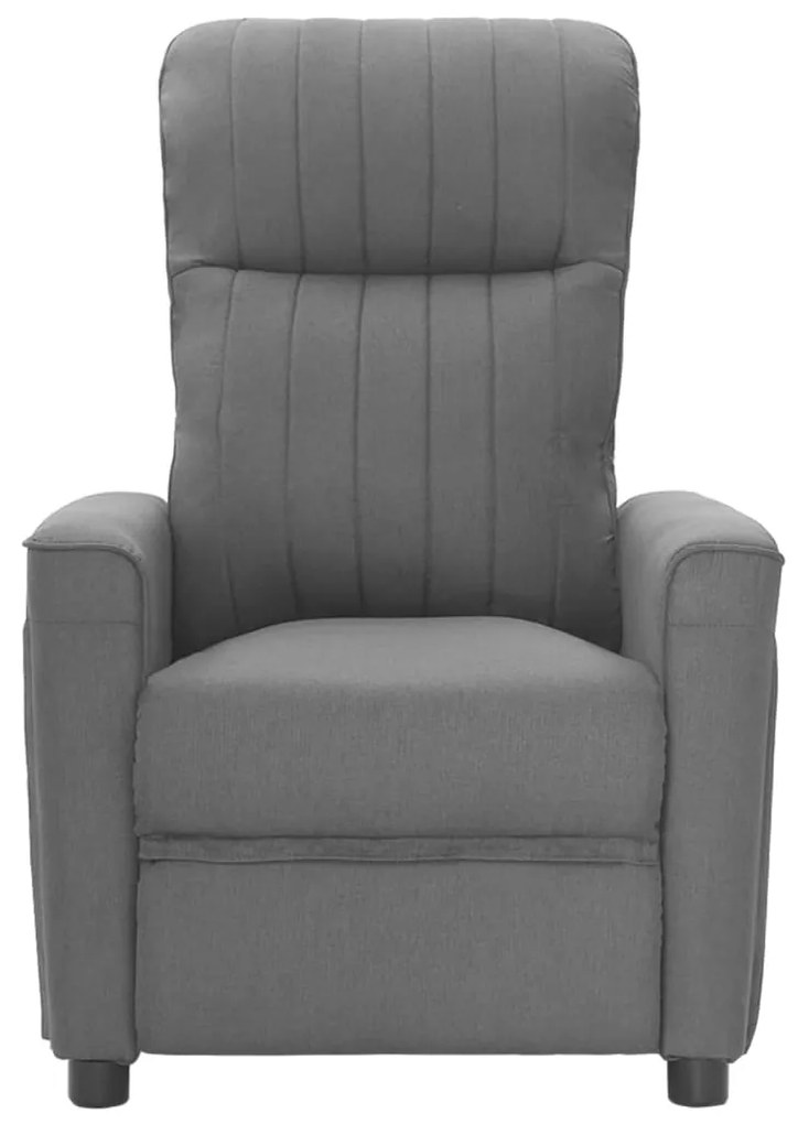 342253 vidaXL Fotoliu rabatabil, gri deschis, material textil