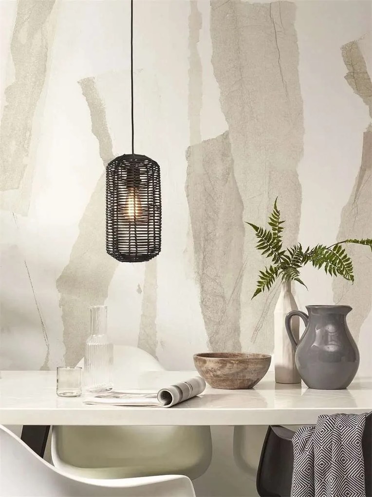 Lustra/Pendul eco din ratan Tanami tube L, bl