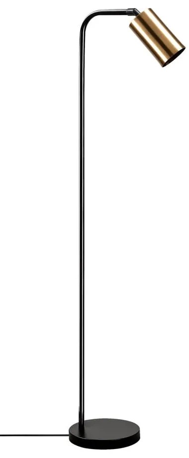 Lampadar negru/auriu cu abajur din metal (înălțime 120 cm) Emek – Opviq lights