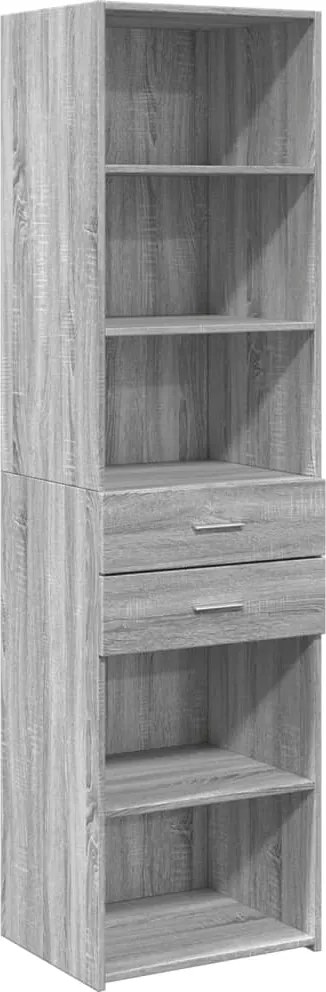 vidaXL Dulap înalt, gri sonoma, 50x42,5x185 cm, lemn prelucrat