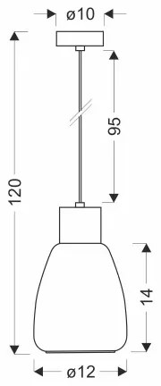Lustră pe cablu MOLDO 1xE27/40W/230V negru/negru fumuriu