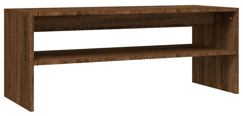 815257 vidaXL Măsuță de cafea, stejar maro, 100x40x40 cm, lemn prelucrat