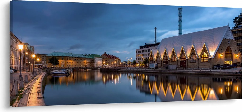 Tablou cu canalul - Göteborg (120x50 cm)