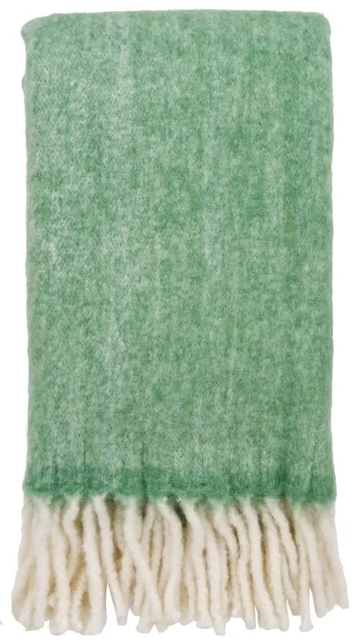 Pătură verde din amestesc de lână 130x170 cm Carmel – House Nordic