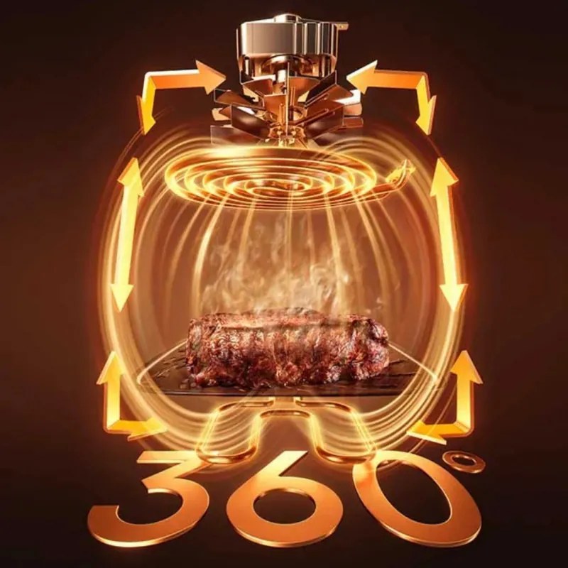 Friteuza cu aer cald Dreame AF30, 2300 W, 7 L, 12 programe, 50-200°C, Caldura ciclonica sus/jos, SmartSteam, LED, NTC, Alb