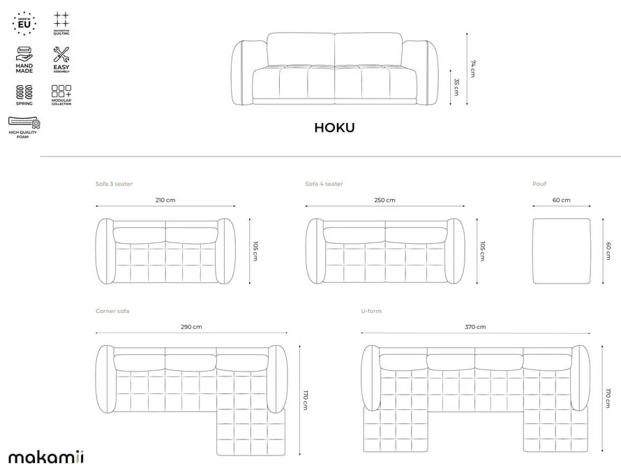 Taburet portocaliu Hoku – Makamii