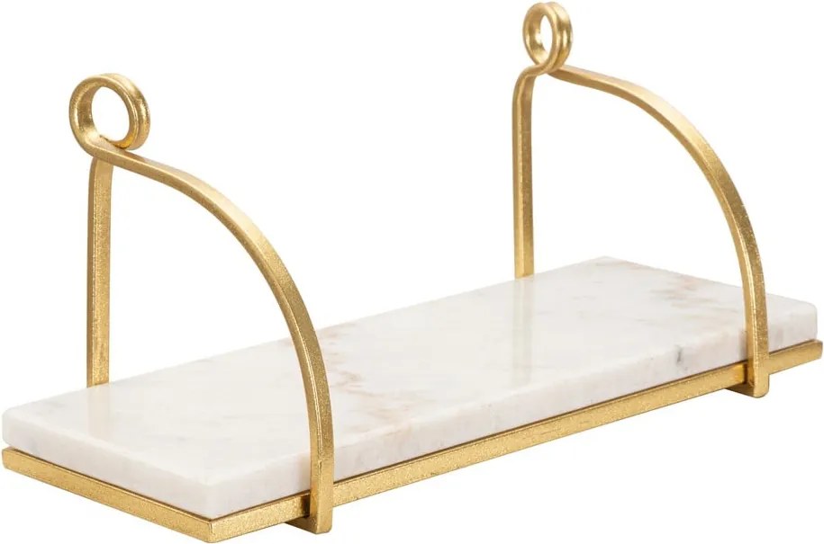 Raft alb/auriu din marmură 40 cm Marble – Mauro Ferretti