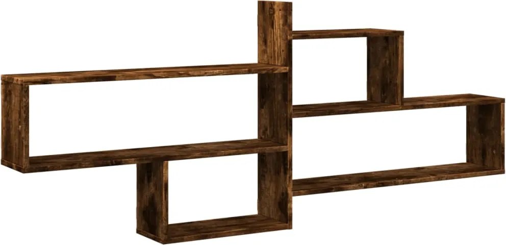 vidaXL Raft perete, stejar fumuriu, 167,5x18x68 cm, lemn prelucrat