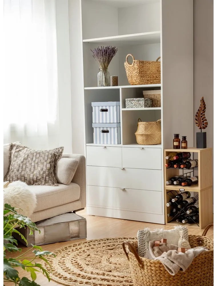 Cutie de depozitare pentru haine din material textil cu vacuum/cu pereți întăriți 56x56x16,5 cm Granit – Compactor