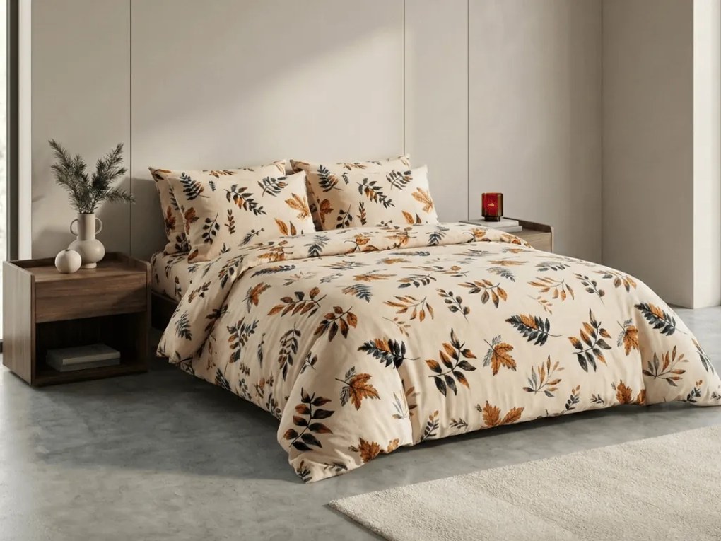Lenjerie cocolino AUTUMNA crem Dimensiune lenjerie de pat: 70 x 90 cm | 140 x 200 cm
