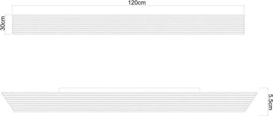 Globo 67347D5CCT - Plafonieră LED dimabilă HAYDEN 40W/230V 30x120 cm + telecomandă