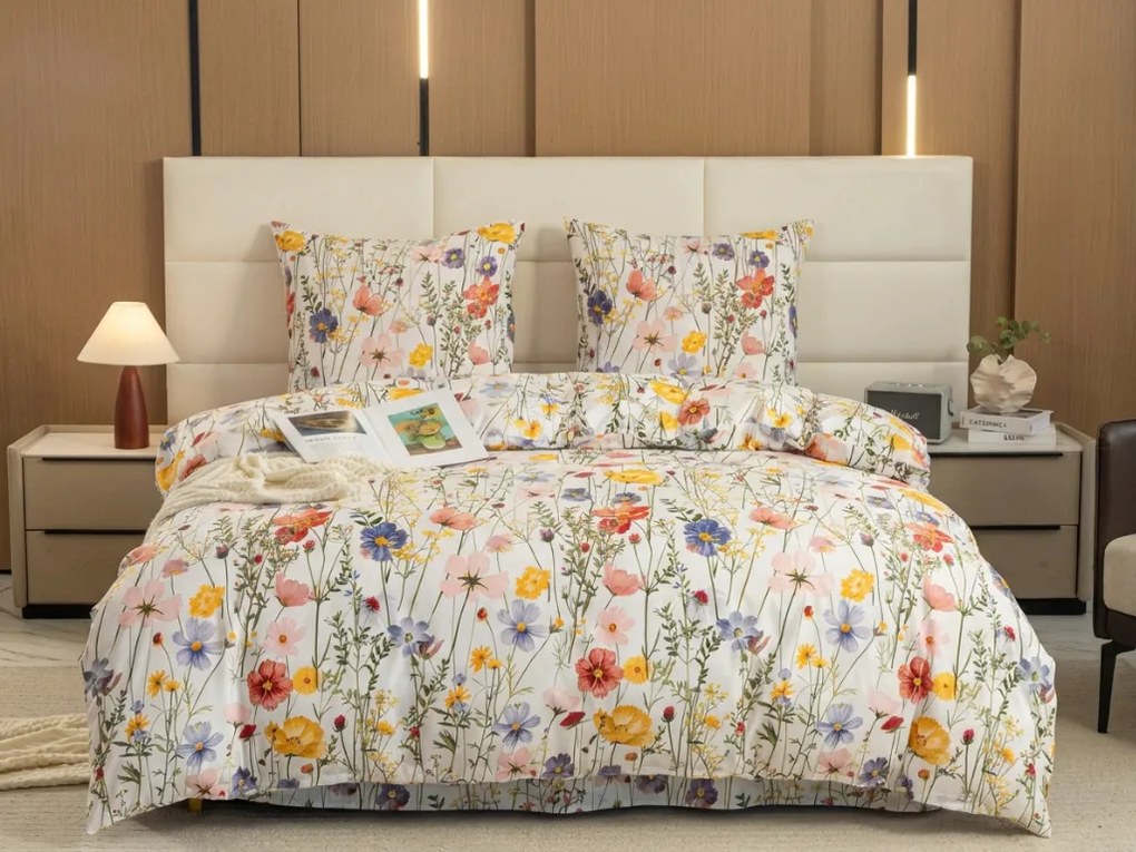 Lenjerie de pat din microfibra WILDFLOWERS colorata Dimensiune lenjerie de pat: 2 buc 70 x 90 cm | 200 x 220 cm