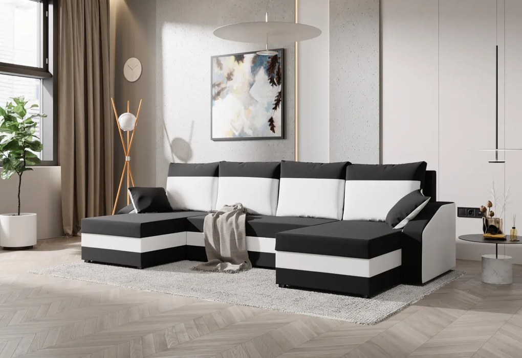 Supermobel Canapea extensibilă în formă de U WELDA, 302x75x138,haiti 17/haiti 0