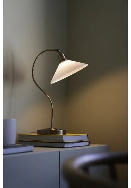 Lampă de masă Markslöjd 108863 VELA 1xE27/40W/230V alamă/alb