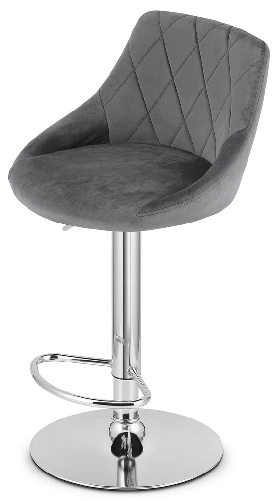 OFERTA Scaun de bar gri VELVET KAST II. calitate