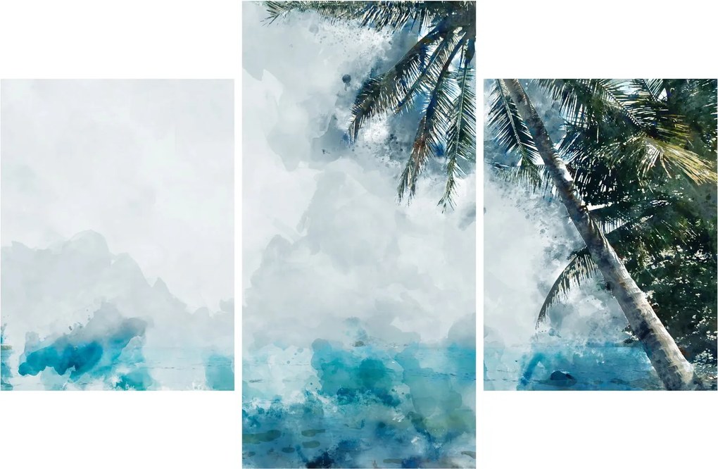 Tablou - Palmier lângă mare (90x60 cm)