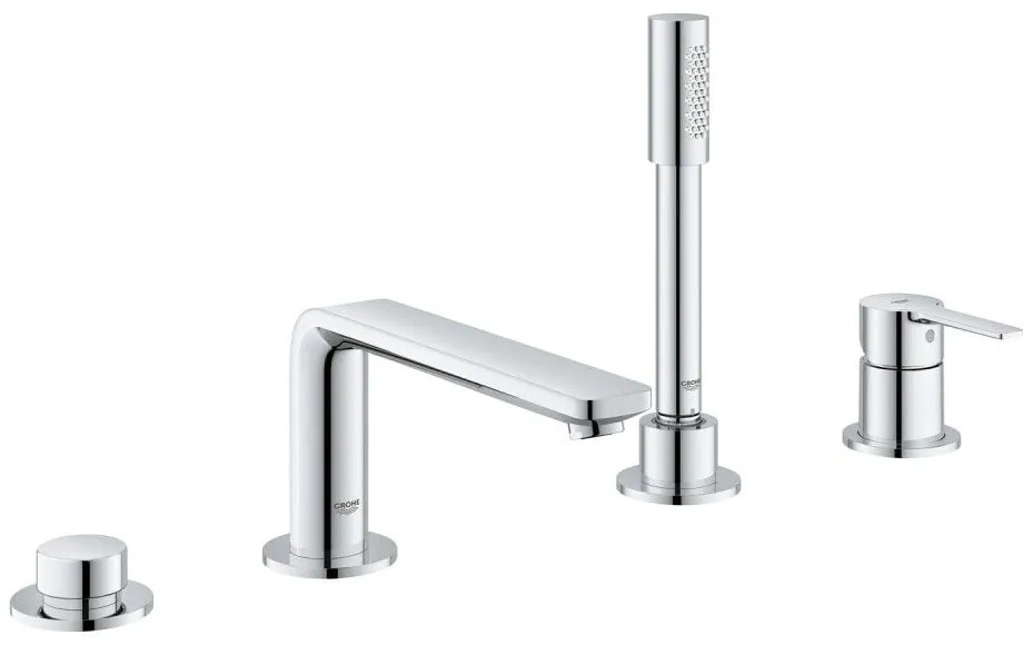Grohe Lineare Baterie cada dus monocomanda si set dus, 4 orificii, crom