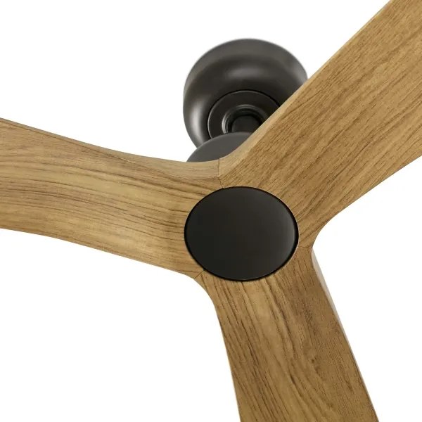 Ventilator de tavan FARO 34360 OUTWOOD L maro/negru d. 150 cm IP44 + telecomandă