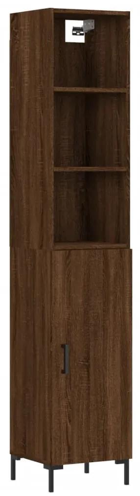 3189644 vidaXL Dulap înalt, stejar maro, 34,5x34x180 cm, lemn prelucrat