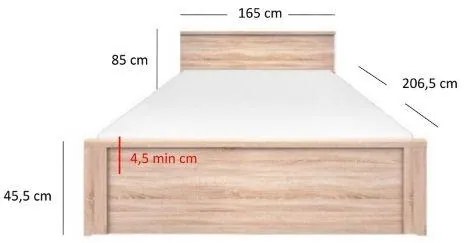 Pat matrimonial 160 cm Triciclo (stejar sonoma) . 1116981