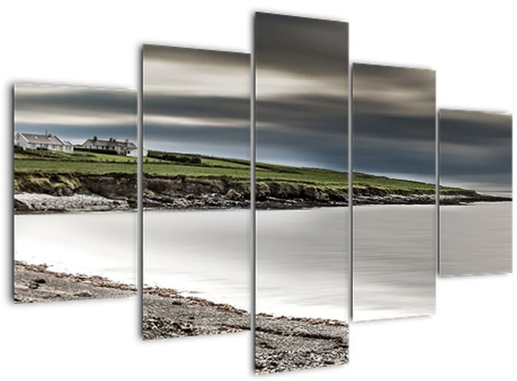 Tablou cu lac în amurg (150x105 cm)