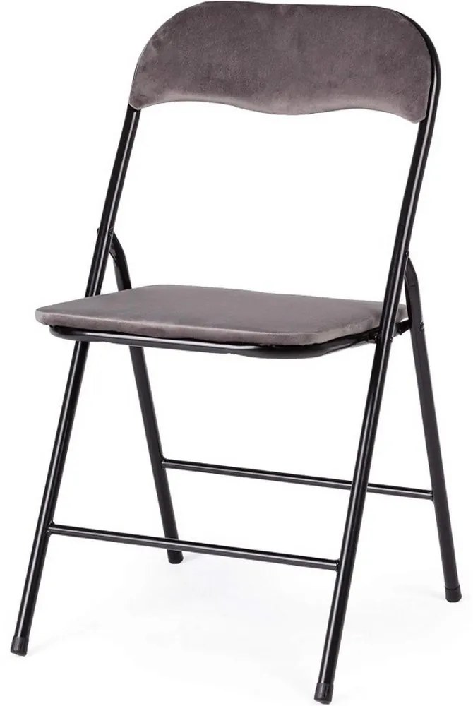 Scaun pliabil pentru living, bucatarie si camping HouseXL™ Brown Folding Chair 2800, Dimensiuni 43X45X78 cm, Design ergonomic, Picioare metalice,