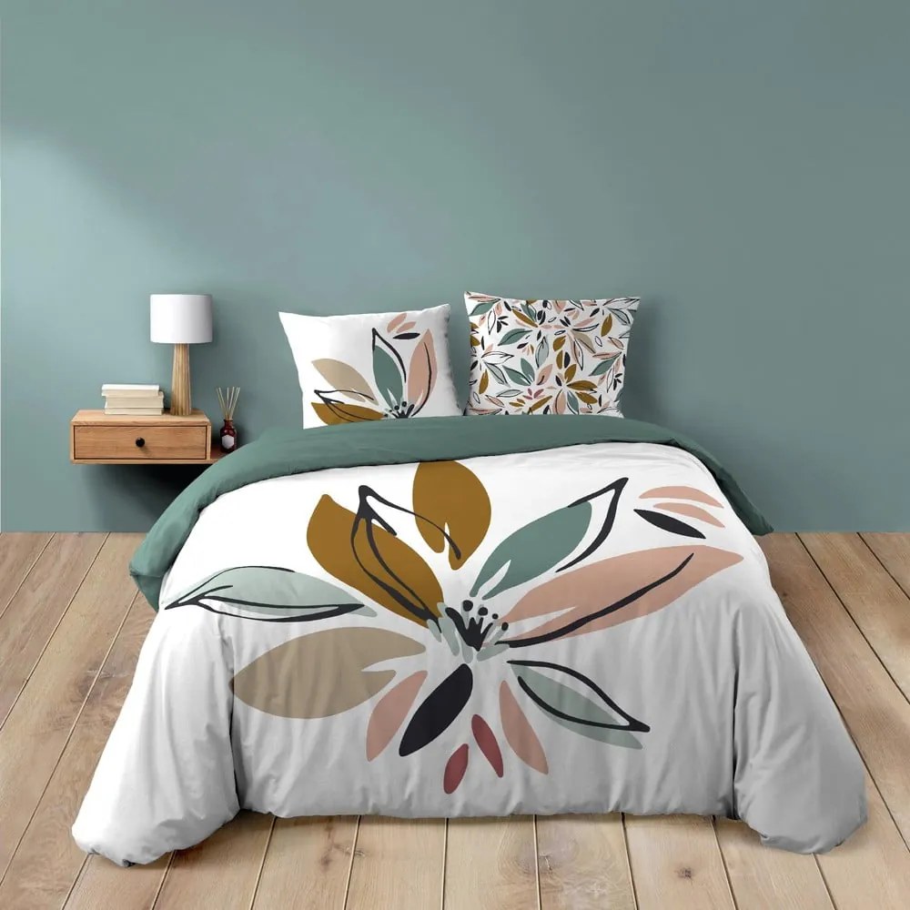 Lenjerie de pat albă din bumbac pentru pat dublu, extinsă 240x220 cm Octavia – douceur d'intérieur