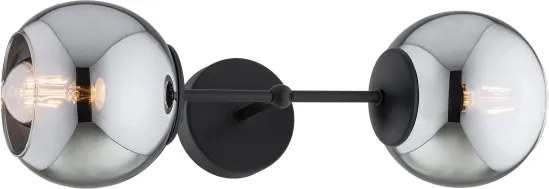 Brilagi - Lampă de perete DIOR 2xE27/60W/230V negru/gri fumuriu
