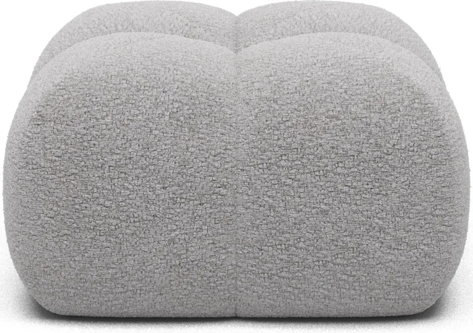 Puf Tapitat Covio 85x85x52 cm, gri Chenille – Kendell 03
