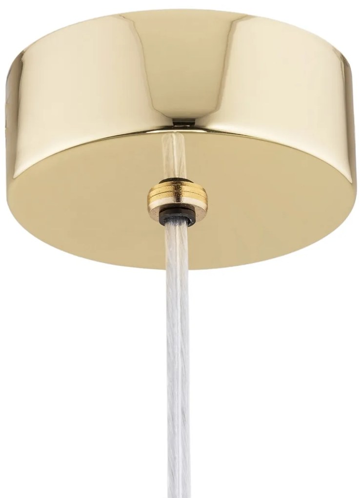 Pendul sticla design decorativ OAKLAND alb/auriu
