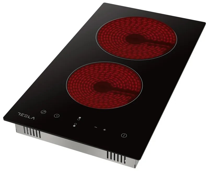 Plita incorporabila Tesla HV3201MB, 3300W, 9 trepte, Timer, Indicator caldura reziduala, Blocare copii, Negru