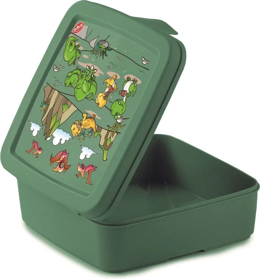 Cutie de gustări pentru copii verde Dinosaur – Snips