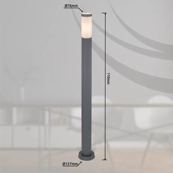 Lampă de exterior Globo 3159A BOSTON 1xE27/60W/230V IP44 110 cm antracit