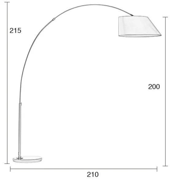 Lampadar Zuiver Arc, negru