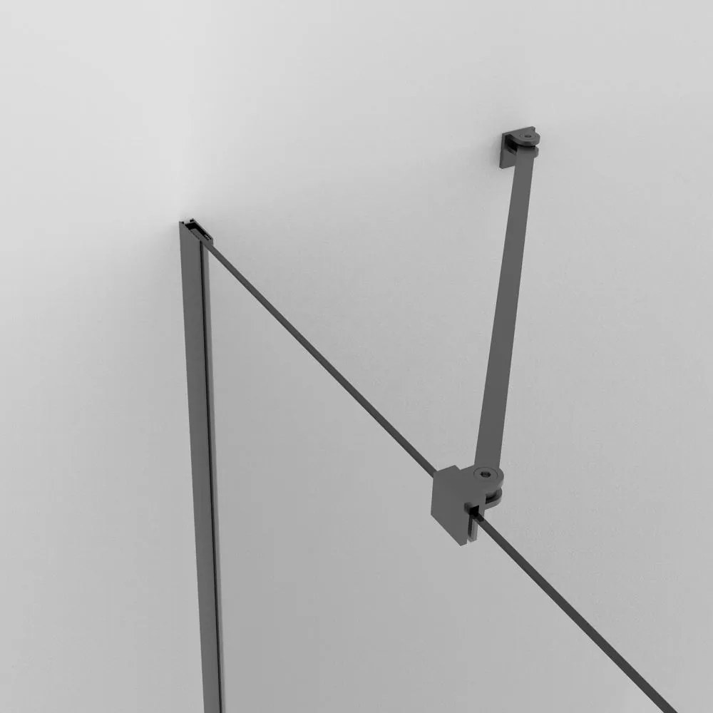 RUBIO Negru Cabină de duș 90x90 195cm, 6mm