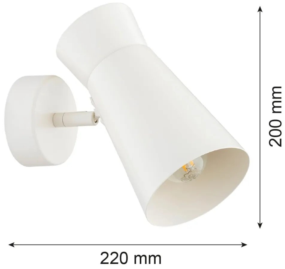 Aplica de perete design minimalist, Otel, Alb, LORD