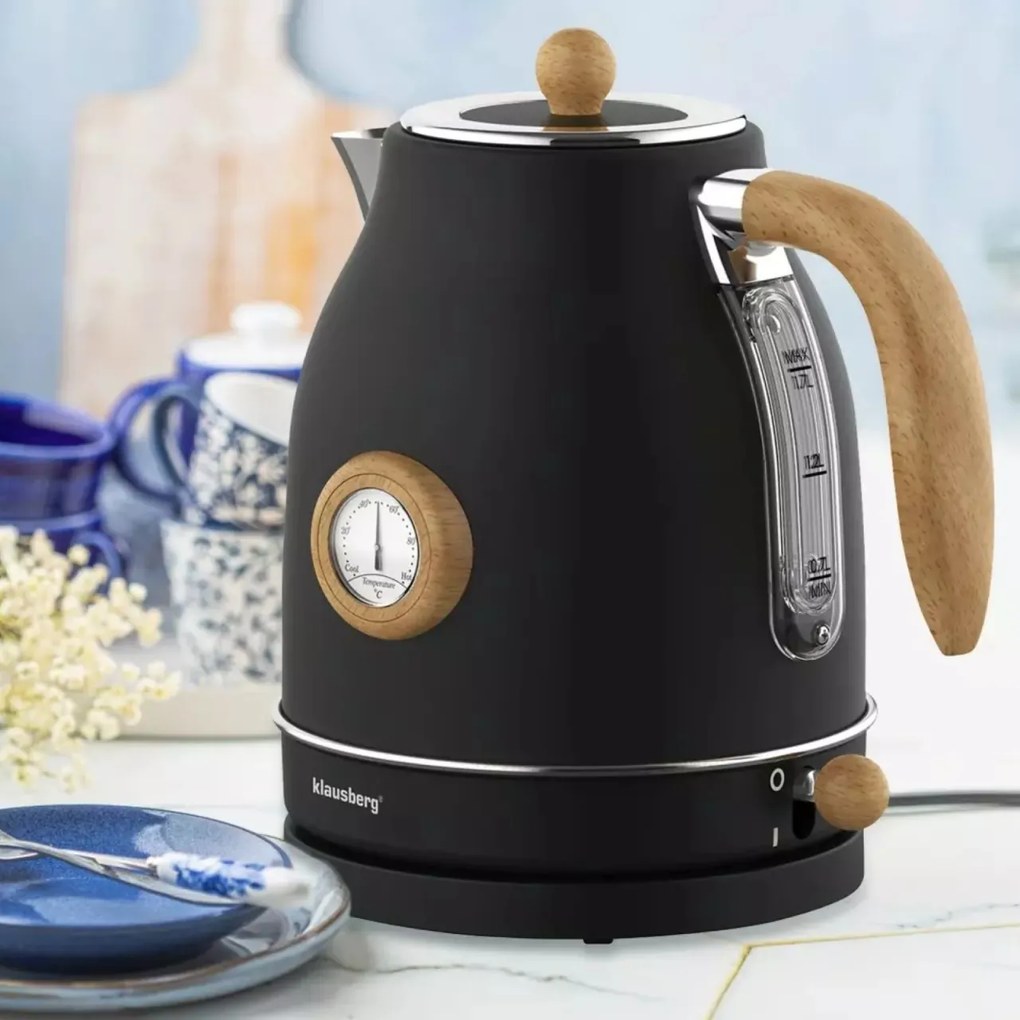 Fierbator de apa 1.7 L Klausberg KB7907 negru cu maro