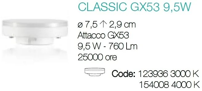 Bec LED GX53 9.5W 4000K 154008