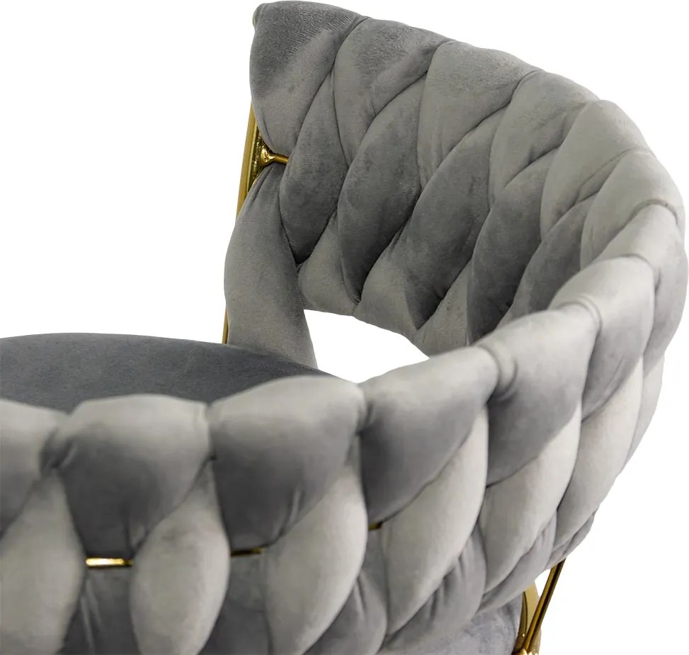 Scaun Bar Catifea Gri ABS 118 - Modern, Elegant, Reglabil