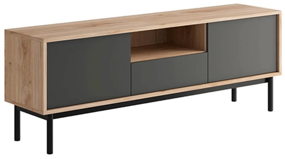 Comoda RTV, stejar jaskson hickory grafit, BERGEN BRTV154 Maro