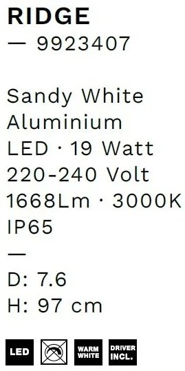 Aplica LED ambientala iluminat exterior IP65 RIDGE