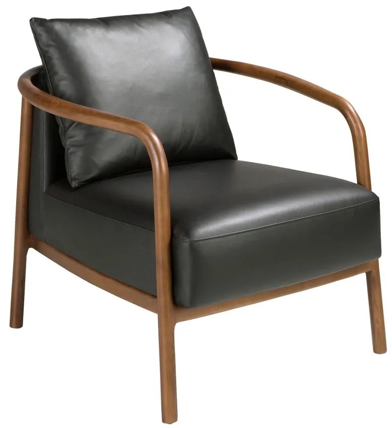 Fotoliu LUX design italian, Piele Naturala, Black