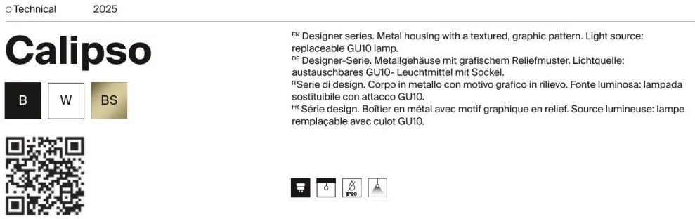 Pendul cu Spot GU10 stil minimalist Calipso alb