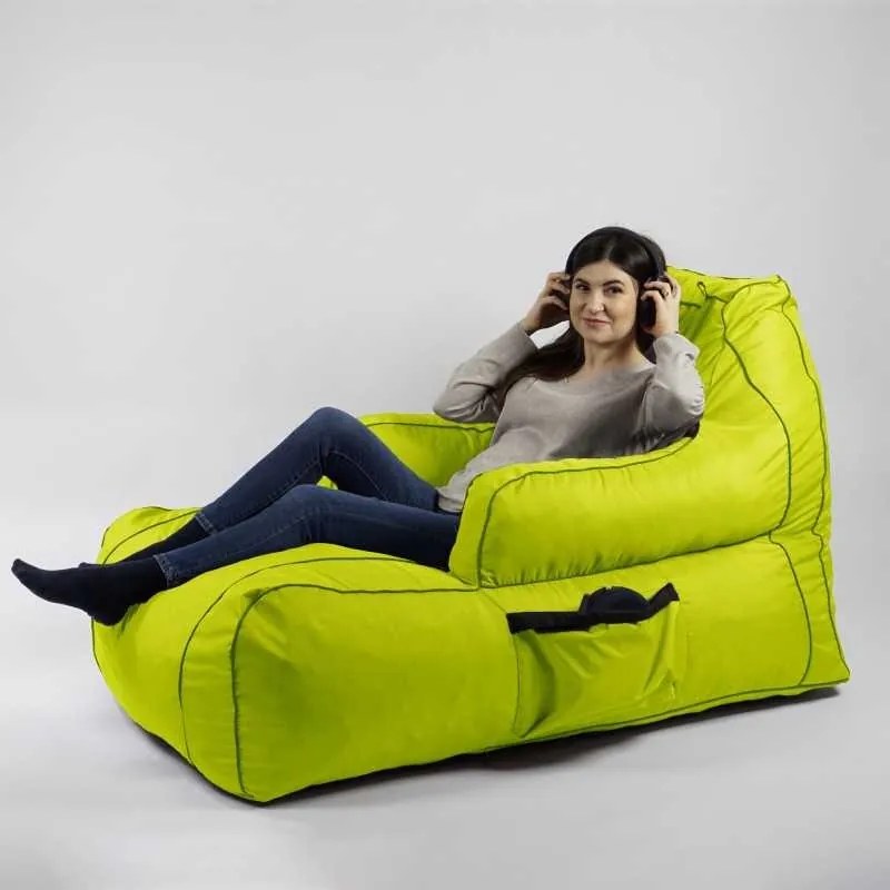 Fotoliu Player Pufrelax, Material Impermeabil - Verde neon