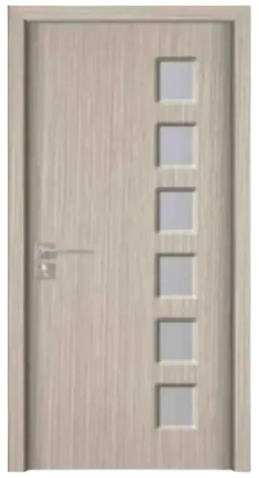 Usa Interior din MDF Novo Doors ND319, Cadru din Lemn Masiv, Geam Sablat, KIT COMPLET, Toc , Manere si balamale incluse (Culoare: Alb, Dimensiune: 80