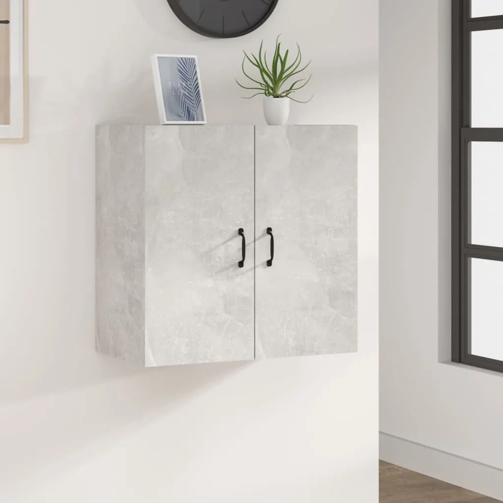 vidaXL Dulap de perete, gri beton, 60x31x60 cm, lemn prelucrat