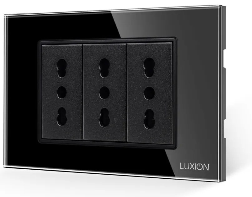 Priza Tripla cu Rama din Sticla LUXION, Standard Italian, 3M